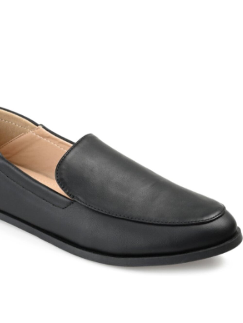 Journee Women's Corinne Slip on Almond Toe Loafer Flats Black 8.5 NWB